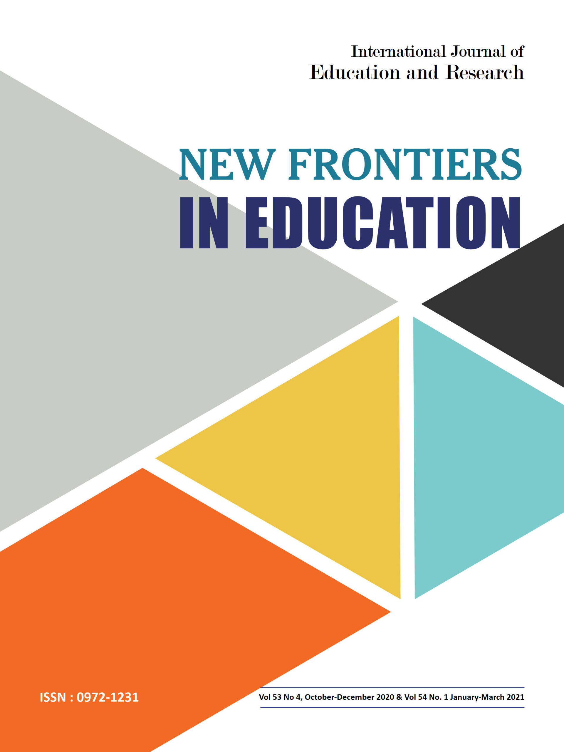 International Journal of  Education and Research : NEW FRONTIERS IN EDUCATION
